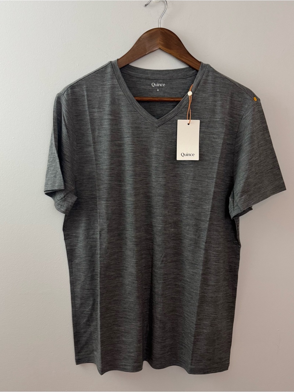 Quince 100% Merino Wool All-Season V-Neck Base Layer Tee Men's  Shirt Size M NWT - Picture 2 of 6